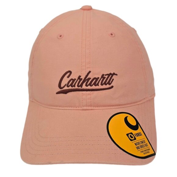 Carhartt Women’s Hat Coral Canvas Script Cap AH5247-W Adjustable OSFM - *READ* - Picture 1 of 7